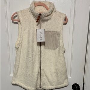 Jen & Co. Cream Fleece Vest